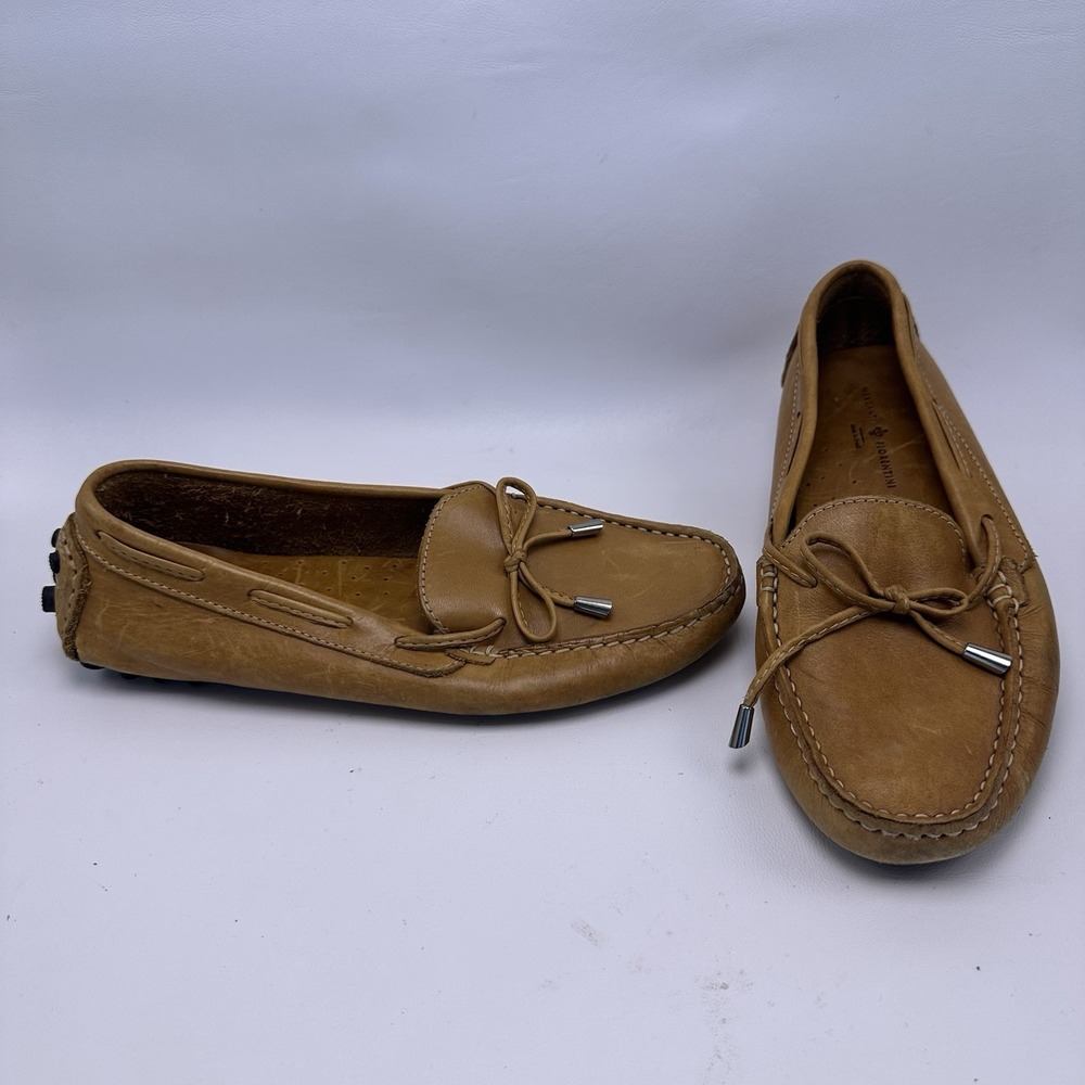 Mercanti Fiorentini Driving Moccasins Women's Size 7.5 Tan Leather MF-3200 Shoes